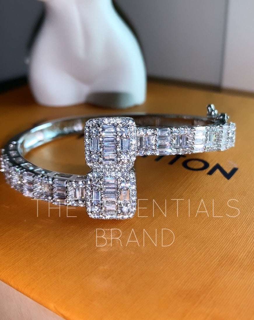 The Stacked Baguette Bangle Bracelet