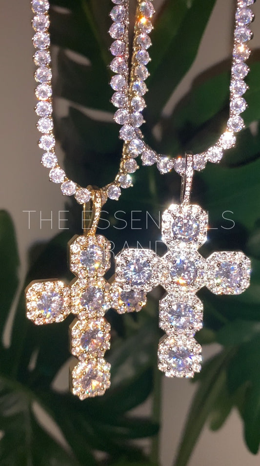 The Cluster Cross Necklace