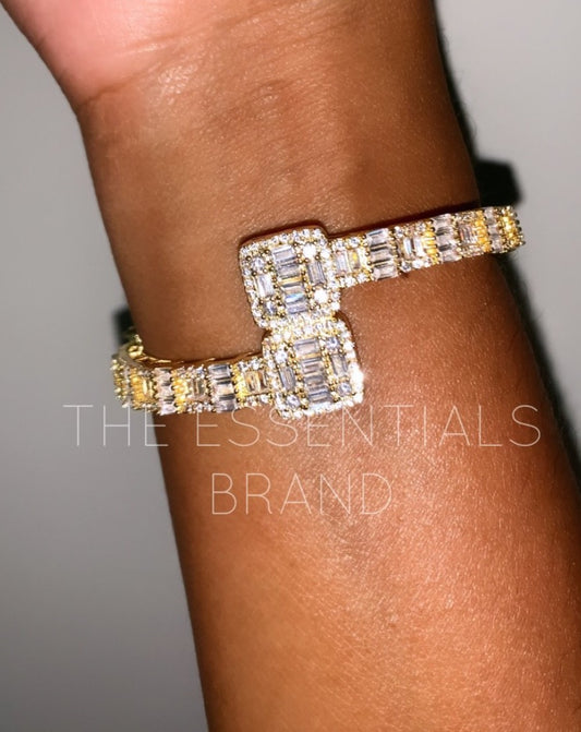 The Stacked Baguette Bangle Bracelet