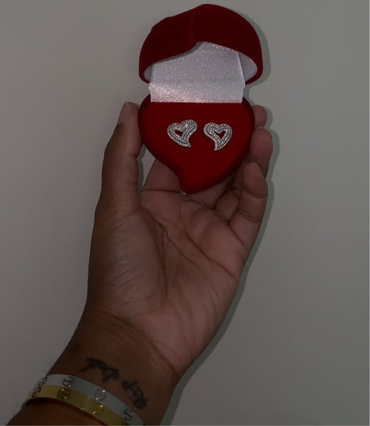 Icy Girl Heart Earrings