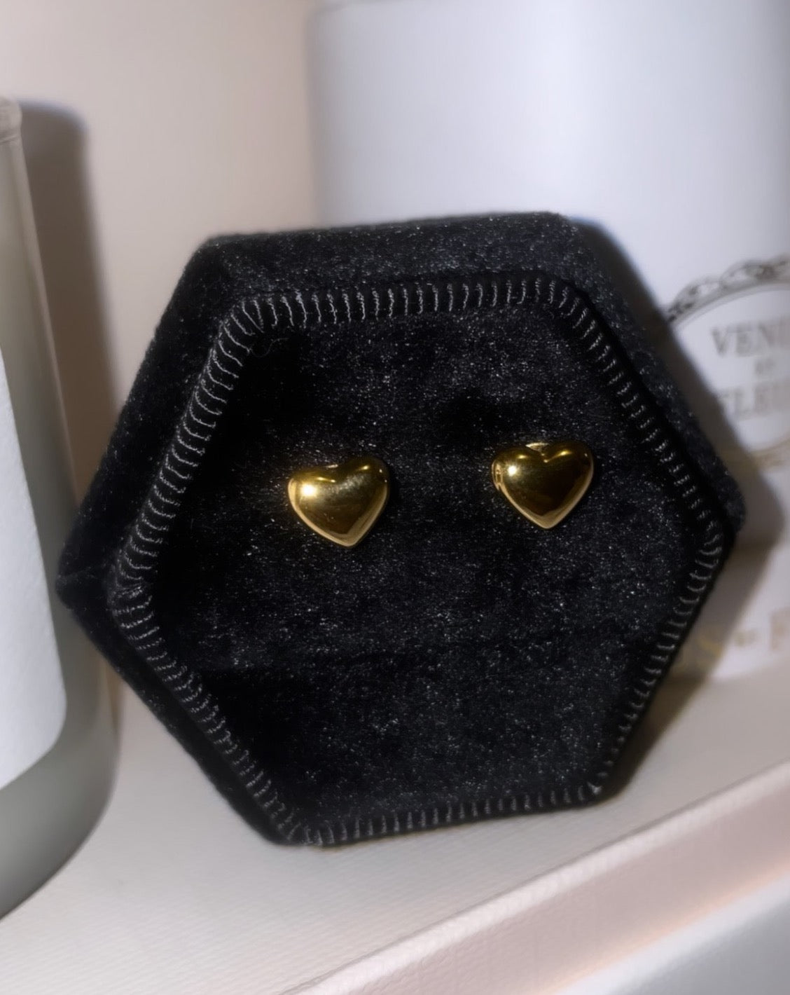 The Mini Gold Heart Earrings