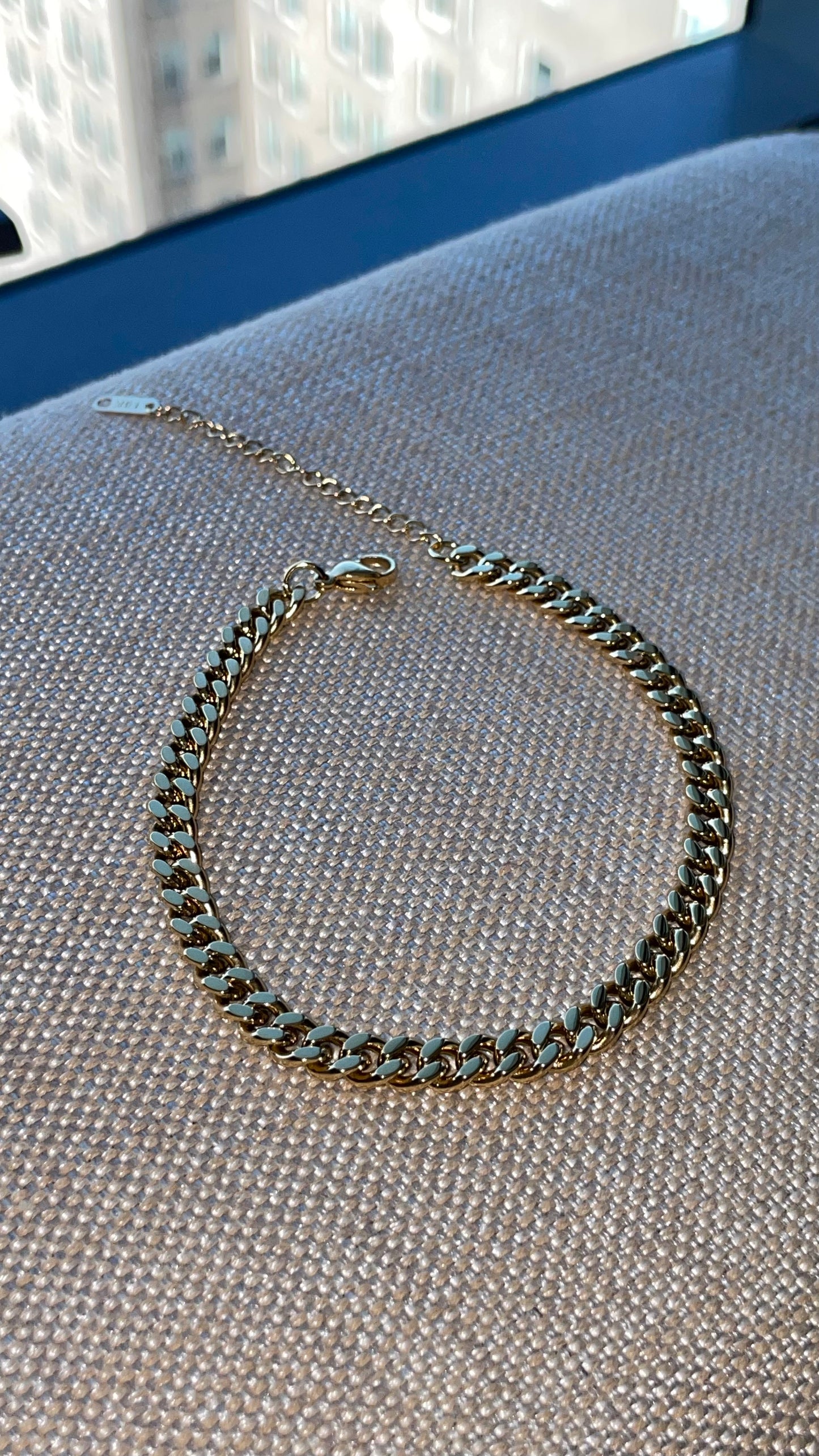 Thin Cuban Anklet-010