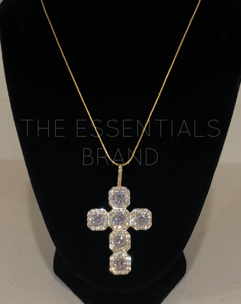 The Cluster Cross Necklace