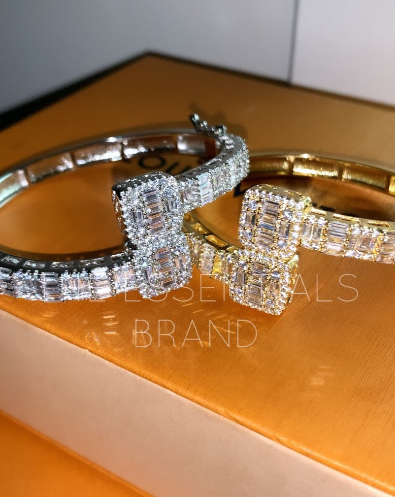 The Stacked Baguette Bangle Bracelet